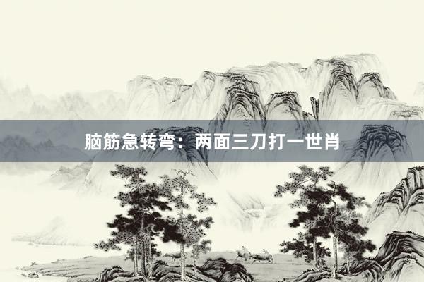 脑筋急转弯：两面三刀打一世肖