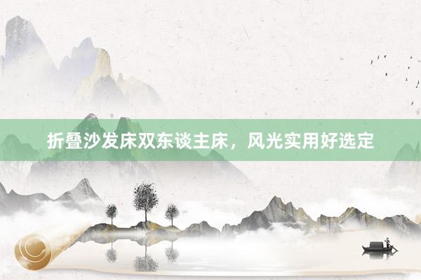 折叠沙发床双东谈主床，风光实用好选定